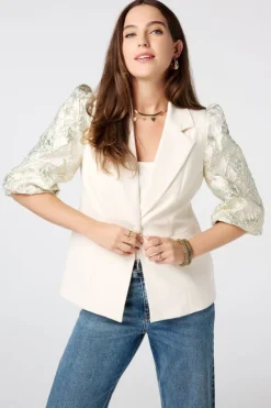 Blazer à manches courtes avec imprimé