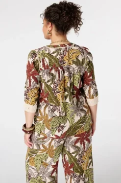 Blouse avec détails en dentelle