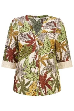 Blouse avec détails en dentelle