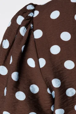 Blouse cintrée à pois