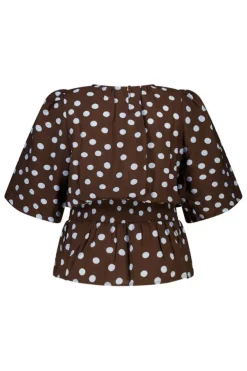Blouse cintrée à pois