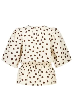Blouse cintrée à pois