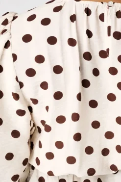 Blouse cintrée à pois