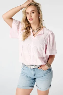 Blouse en coton avec broderie