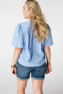 Blouse en coton avec broderie