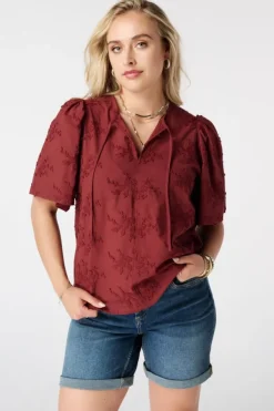Blouse en coton avec broderie