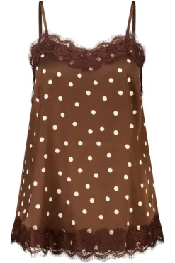 Blouse à pois avec dentelle