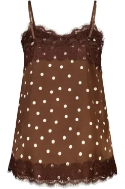 Blouse à pois avec dentelle