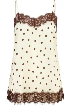 Blouse à pois avec dentelle
