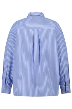 Blouse rayée avec broderie