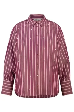 Blouse rayée avec perles