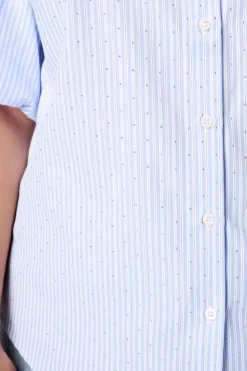 Blouse rayée avec strass
