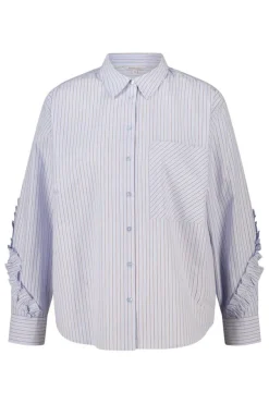 Blouse rayée avec volants