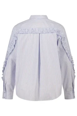 Blouse rayée avec volants