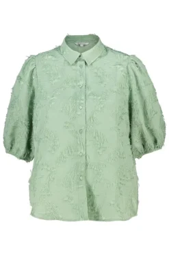 Blouse structurée à manches ballon