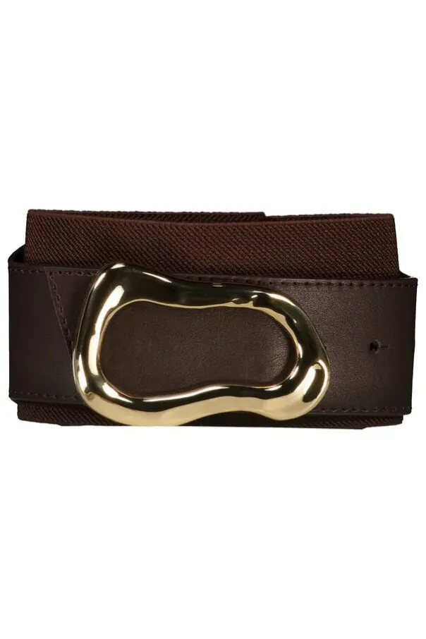 Ceinture élastique à la taille avec boucle organique