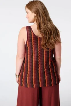 Débardeur avec imprimé zigzag