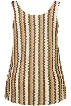 Débardeur avec imprimé zigzag