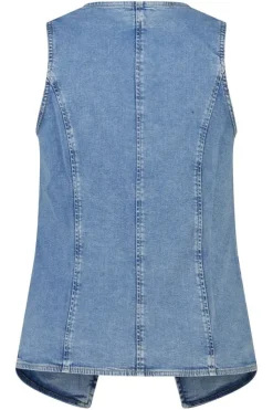 Gilet long en denim
