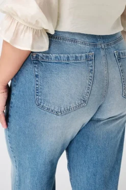 Jeans larges à taille haute