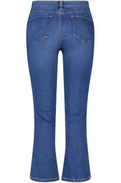 Jean straight leg à taille mi-haute