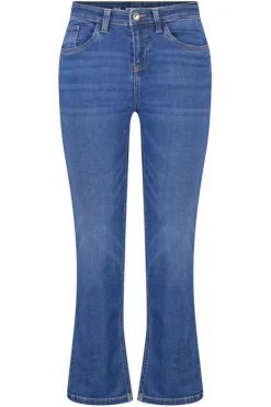 Jean straight leg à taille mi-haute