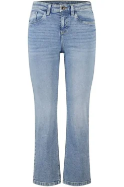 Jean straight leg à taille mi-haute