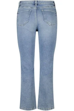 Jean straight leg à taille mi-haute