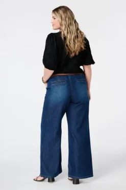 Jean wide leg avec ceinture