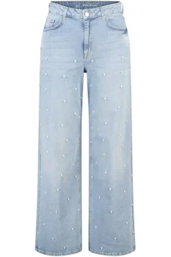 Jean wide leg avec perles