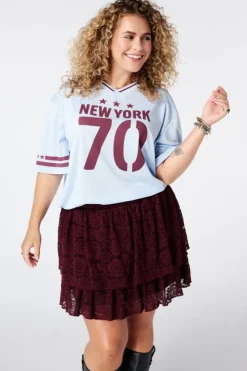 Jersey oversize avec imprimé sportif