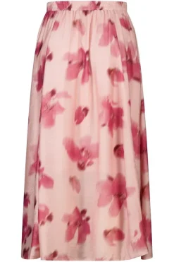 Jupe satinée à imprimé floral