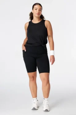 Legging de sport courte avec poches latérales