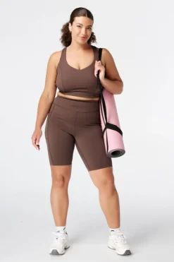 Legging de sport courte avec poches latérales