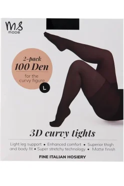 Pack de 2 Collants Super stretch 3D 100 den