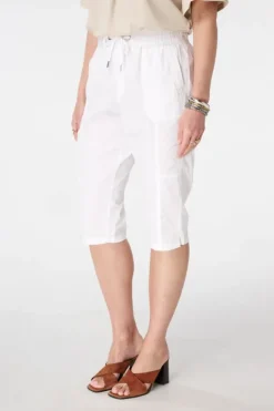 Pantalon capri avec taille élastique