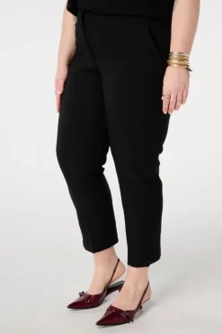 Pantalon droit à taille élastique