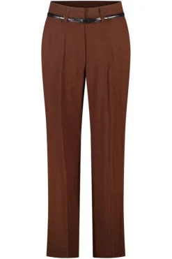 Pantalon en lin avec ceinture