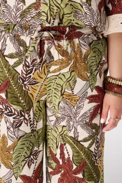 Pantalon trois quarts avec imprimé