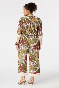 Pantalon trois quarts avec imprimé
