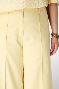 Pantalon wide leg avec coutures décoratives