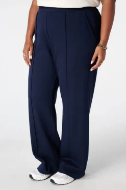 Pantalon wide leg avec taille élastique