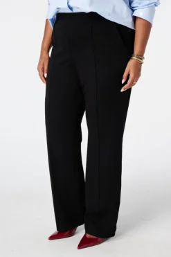 Pantalon wide leg avec taille élastique