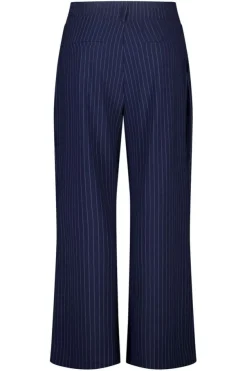 Pantalon wide leg à fines rayures