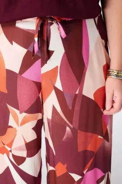 Pantalon wide leg à imprimé