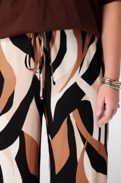 Pantalon wide leg à imprimé