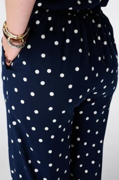 Pantalon wide leg à pois