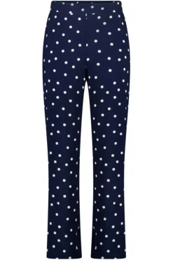 Pantalon wide leg à pois
