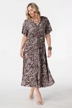 Robe maxi avec imprimé