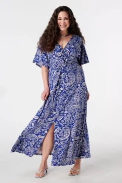 Robe maxi avec imprimé